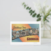 Savannah, Georgien - Große Briefmarkenszenen Postkarte (Stehend Vorderseite)