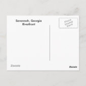 Savannah, georgisches Flussufer Postkarte (Rückseite)