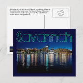 Savannah, Georiga, USA Postkarte (Vorne/Hinten)