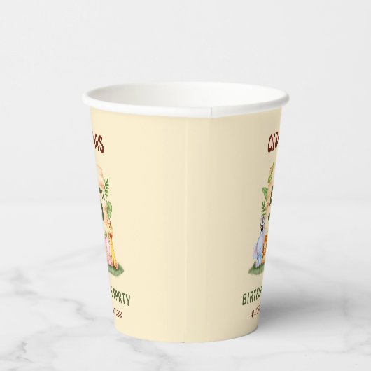 Savannah giraffe Löwe Hippo Zebra Elefant Pappbecher (Rechts)