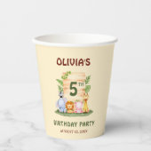 Savannah giraffe Löwe Hippo Zebra Elefant Pappbecher (Vorderseite)