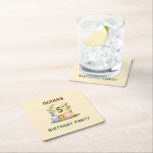 Savannah giraffe Löwe Hippo Zebra Elefant Rechteckiger Pappuntersetzer (Vor Ort)