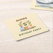 Savannah giraffe Löwe Hippo Zebra Elefant Rechteckiger Pappuntersetzer (angewinkelt)