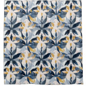 Savannah Hayes Inspirierte Blue und Gold Duschvorhang (Vorderseite)