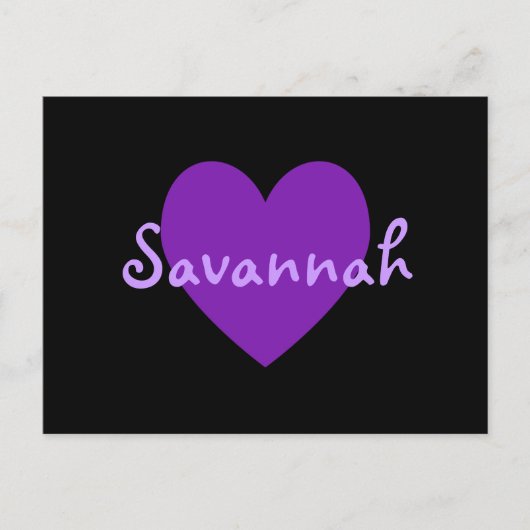 Savannah in Lila Postkarte (Vorderseite)