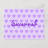 Savannah in Lila Postkarte (Vorderseite)