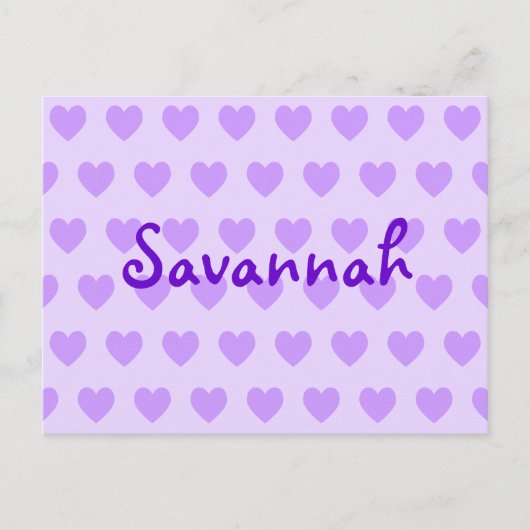 Savannah in Lila Postkarte (Vorderseite)