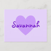 Savannah in Lila Postkarte (Vorderseite)