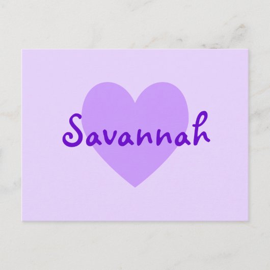 Savannah in Lila Postkarte (Vorderseite)