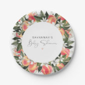 SAVANNAH Kleine Peach Baby Dusche Pappteller (Vorderseite)