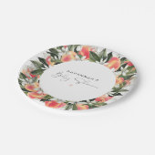 SAVANNAH Kleine Peach Baby Dusche Pappteller (Schrägansicht)