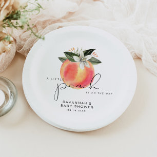 SAVANNAH Kleine Peach Baby Dusche Pappteller