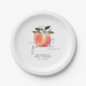 SAVANNAH Kleine Peach Baby Dusche Pappteller (Vorderseite)