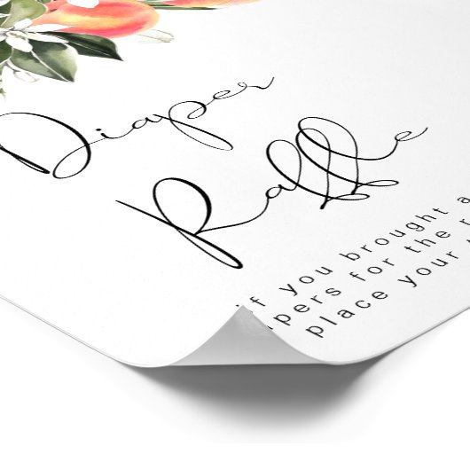 SAVANNAH Kleine Pfirsichdusche Windelwanne Poster (Ecke)