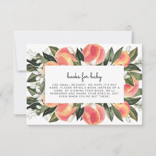 SAVANNAH Little Peach Books for Baby Showcard Einladung (Vorderseite)