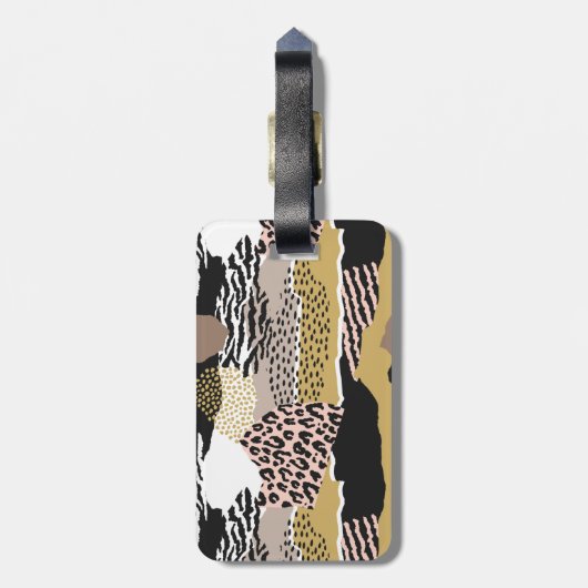 Savannah mit/ Custom Monogram & Name Gepäckanhänger (Rückseite vertikal)