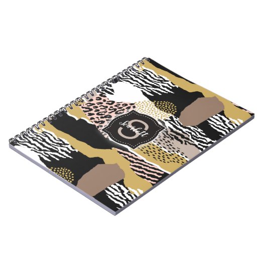 Savannah mit/ Custom Monogram & Name Notizblock (Linke Seite)