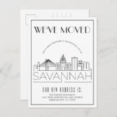 Savannah Modern Deko | Änderung der Anschrift Ankündigungspostkarte (Vorne/Hinten)