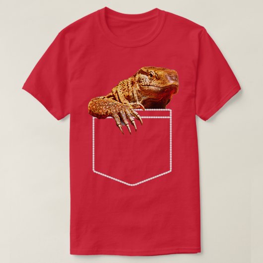 Savannah Monitor Lizard Pocket T-Shirt (Design vorne)