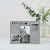 Savannah Monterey Square Casimir Pulaski Postkarte (Stehend Vorderseite)