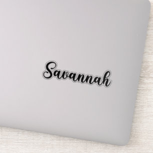 Savannah Name - Handgeschriebene Kalligrafie Aufkleber