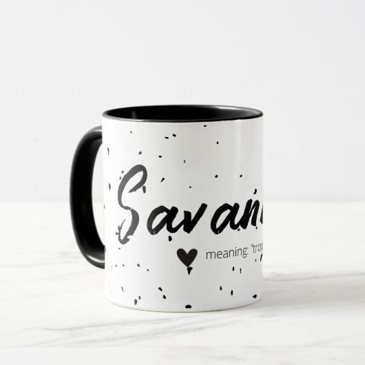 Savannah Name Tasse Individuelle Name Personalisie (Vorderseite Links)