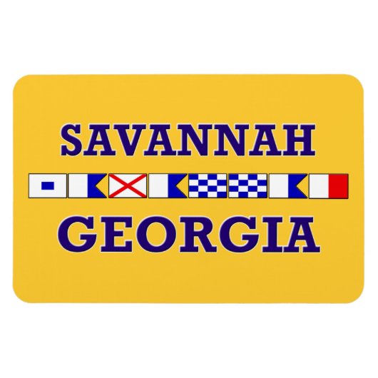 Savannah Nautical Flag - Magnet (Horizontal)
