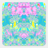 SAVANNAH ~ PASTEL PERFEKTION ~ QUADRATISCHER AUFKLEBER (Vorderseite)