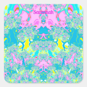 SAVANNAH ~ PASTEL PERFEKTION ~ QUADRATISCHER AUFKLEBER