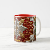 SAVANNAH ~ PATCHWORT ~ CHRISTMAS PATTERN ~ ZWEIFARBIGE TASSE (VorderseiteRechts)