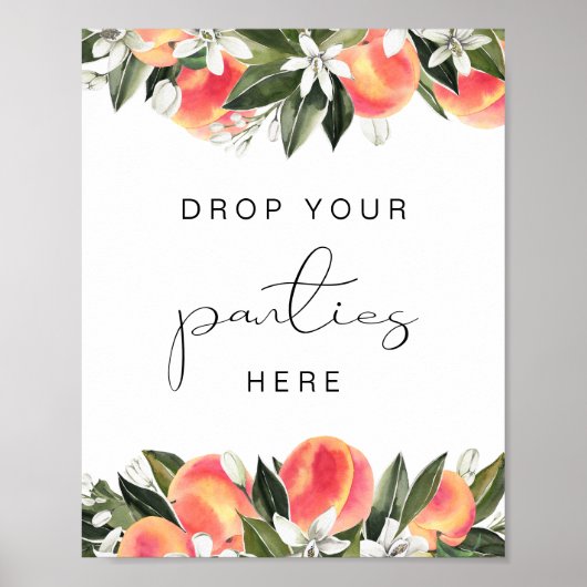 SAVANNAH Peach Bachelorette Panty Game Poster (Vorne)