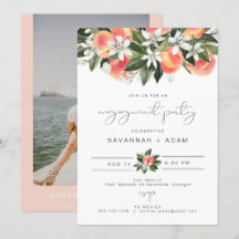 SAVANNAH Peach Botanical Floral Engagement Party