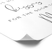 SAVANNAH Peach Guess Wie viele Kisses Brautparty Poster (Ecke)