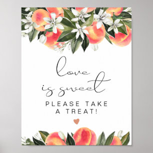 SAVANNAH Peach Liebe ist Sweet Leckerei Bevorzugun Poster