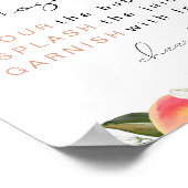 SAVANNAH Peach Mimosa Bar Sign Poster (Ecke)