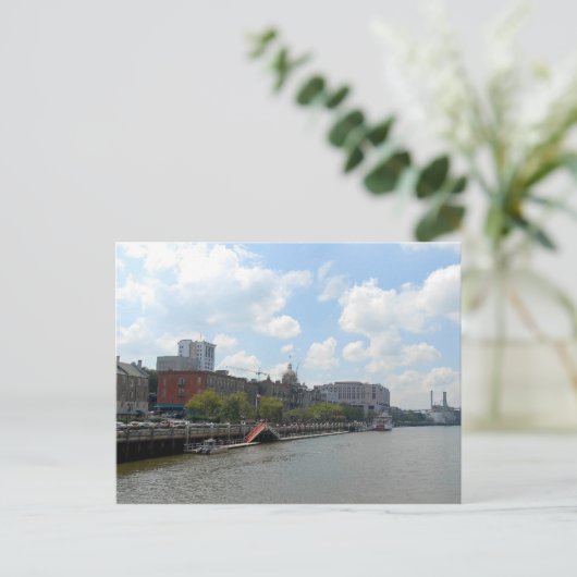 Savannah River Front Postkarte (Stehend Vorderseite)