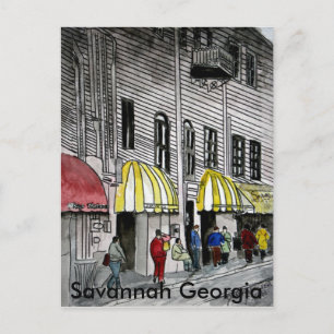 Savannah River Street 4 Postcard Postkarte
