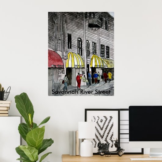 Savannah River Street 4 Poster (Heimbüro)
