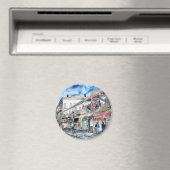 Savannah_river_street_painting, Savannah GA Riv.. Magnet (In Situ (Geschirrspüler))