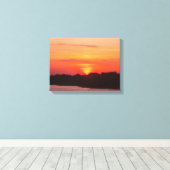 Savannah River Sunset Leinwand drucken (Insitu (Holzboden))