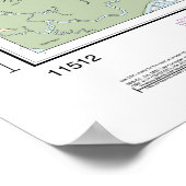 Savannah River und Wassaw Sound 11512 mit Grenze Poster (Ecke)