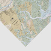 Savannah River und Wassaw Sound Chart Version 2 Seidenpapier (Ausschnitt)
