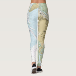 Savannah River und Wassaw Sound Nautical Chart Leggings