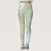 Savannah River und Wassaw Sound Nautical Chart Leggings (Vorderseite)