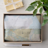 Savannah River und Wassaw Sound Nautical Chart Seidenpapier (Geschenk)