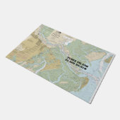 Savannah River und Wassaw Sound - Schönes Diagramm Fußmatte (Schrägansicht)