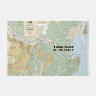 Savannah River und Wassaw Sound - Schönes Diagramm Fußmatte