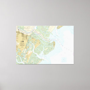 Savannah River und Wassaw Sound Version 2 Leinwanddruck