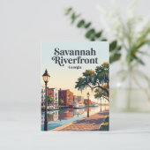 Savannah Riverfront Georgia Postkarte (Stehend Vorderseite)