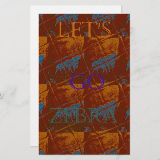 Savannah Safari Lasse Go Zebra Hakuna Matata mot Briefpapier (Vorne/Hinten)